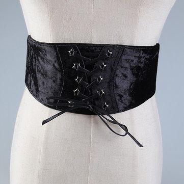 Corset Noir Ultra Creux Élastique Large Ceinture
