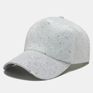 Chapeau de soleil à paillettes respirant à la mode en dentelle