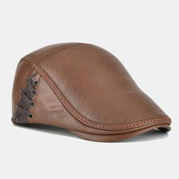 Casquette plate en cuir Ivy Newsboy Gatsby Baker Cabbie Golf Beret