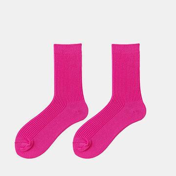 La pile de coton de pile d'aiguille double des chaussettes fluorescentes absorbant la sueur