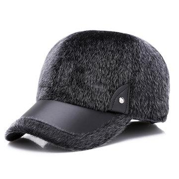 Casquette de baseball en cuir velours chaud