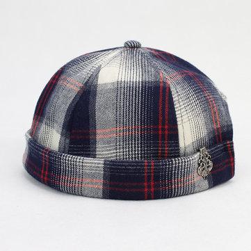 Chapeau seau ajustable à carreaux en coton