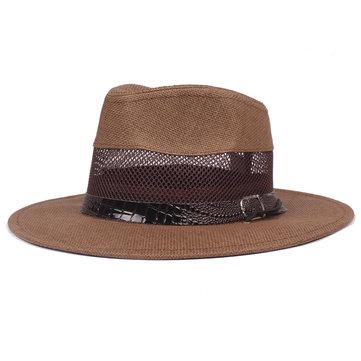 Chapeau Jazz Ceinture solide à bordures en filet