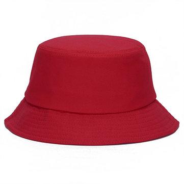 Chapeau de seau en coton à motif uni