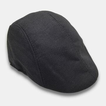 Béret décontracté et léger, casquette réglable en tissu respirant à maille respirante