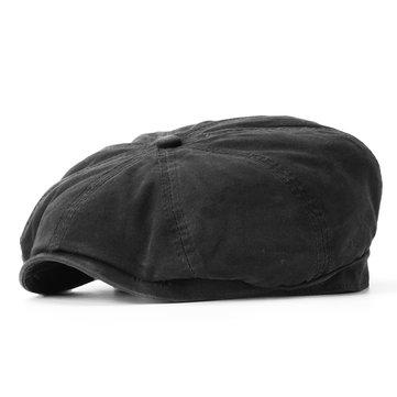 Chapeau de béret en coton simple de couleur unie