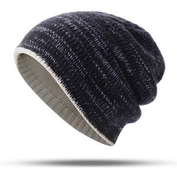 Bonnet tricoté chaud unisexe