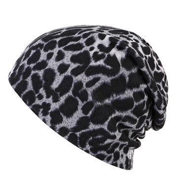 Bonnet à motif de léopard écharpe chaude