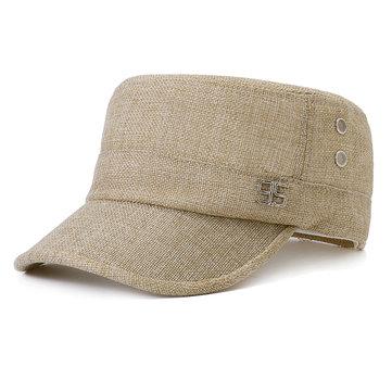 Casquette plate simple en lin, couleur unie Vogue