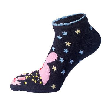 Cartoon Rabbit Five Toes Ankle Socks