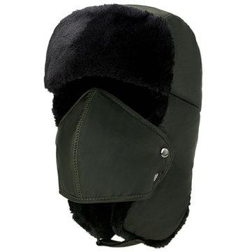 Capuche Hiver Épaisse en Velours Chapeau Coupe-vent Style Lei Feng