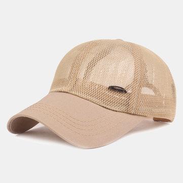 Chapeau de soleil en plein air respirant casquette de baseball maille creuse