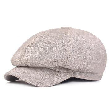 Chapeau de béret de coton de chanvre chapeau de mode couleur unie