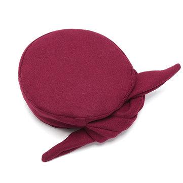 Women cute fashion solid fur beret beanie