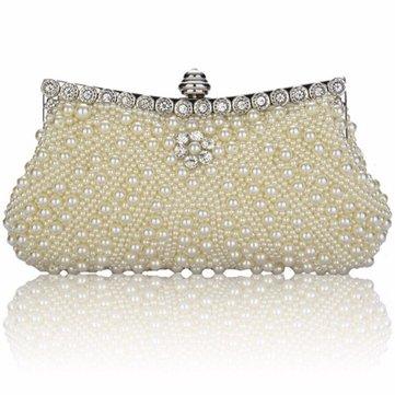 Perle de luxe sac de soirée fait main embrayage de diamant
