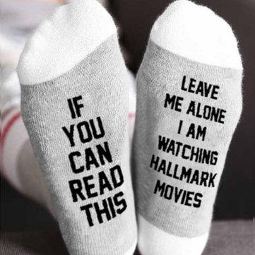 Chaussettes décontractées en coton avec lettres Buzzword