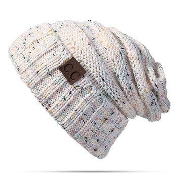 Bonnet Hiver Épais en Maille Couleurs Harmonieuses
