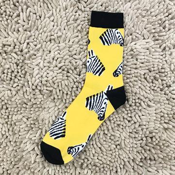 Chaussettes drôles de crocodile de saumon de coton d'hommes