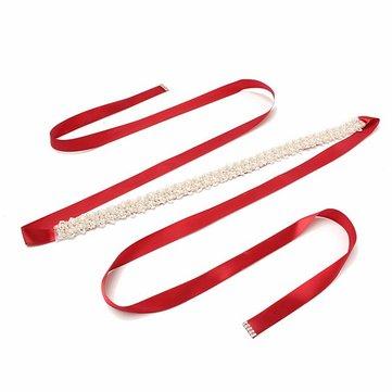 Shiny Rhinestone Sash Bridal Belt Wedding Accessories Diamond Beaded Belt