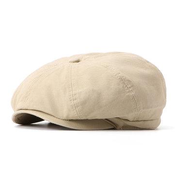 Chapeau de béret en coton simple de couleur unie