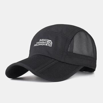 Casquette de baseball pliante Chapeau de filet de pêche Casquette à séchage rapide