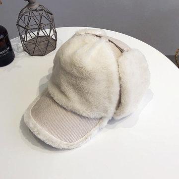 Couleur de couture de casquettes de baseball épaisses chaudes chaudes de peluche