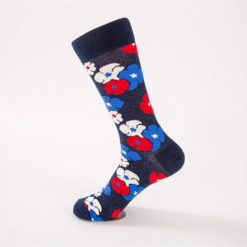Chaussettes en coton à motif floral