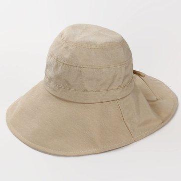 Chapeau de soleil d'été en coton vogue pliable