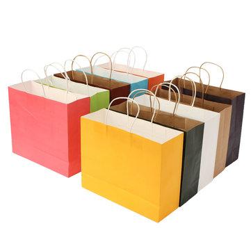 42 * 31 * 13cm Gift Paper Wrapping Bag Multicolor Shopping Wedding Party Supply