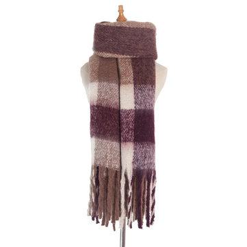 Nouveau cercle châle mot écharpe rugueux Mme Thick Tassel Scarf Shawl