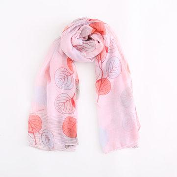 Nouvelle Mode Européen Et Américain Pays Saisons Style Modèle De La Feuille Sauvage Soft Bali Fils Écharpes Écharpe
