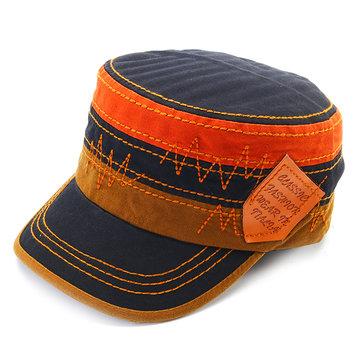 Coton broderie militaire capuchon voyage loisir chapeau plat