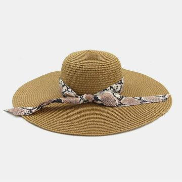 Crème solaire de plage Chapeau de paille Modèles féminins Chapeau de plage pliable Chapeau de soleil Vacances à la plage Chapeau de soleil de voyage
