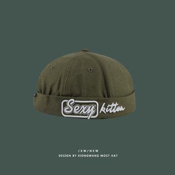 Chapeau de propriétaire rétro de rue japonaise Port Wind Chapeau en cuir Melon froid élevé