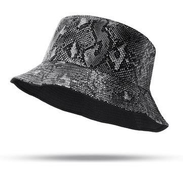 Chapeau de pêcheur pare-soleil motif serpent