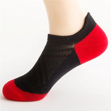 Chaussettes hauteur de cheville unisexe minces en coton respirant et maille