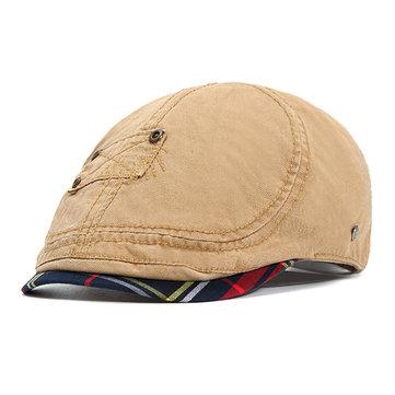 Mens été coton patch casquettes plates printemps Voyage Voyage décontracté Vinatge visor chapeaux béret réglable