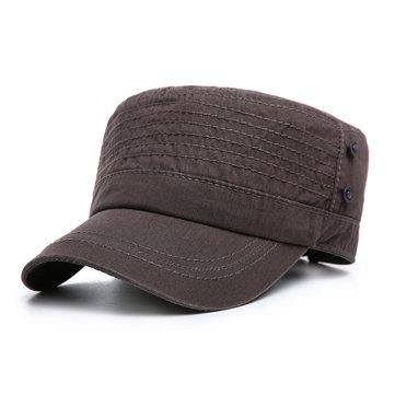 Casquette plate ajustable en coton