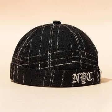 Casquettes Casual Skull Caps à rayures sans chapeaux