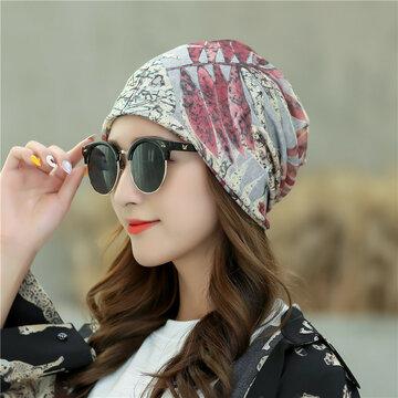 Casquettes de chimiothérapie Leaf Retro Beanie Print