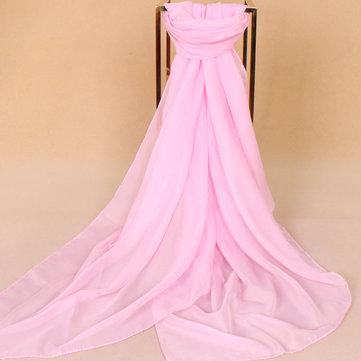 Châle brillant coupe-vent en mousseline de soie mince