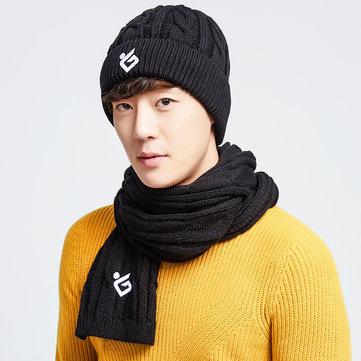 Costume d'hiver de chapeau d'écharpe d'hommes