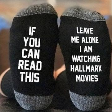 Chaussettes décontractées en coton avec lettres Buzzword