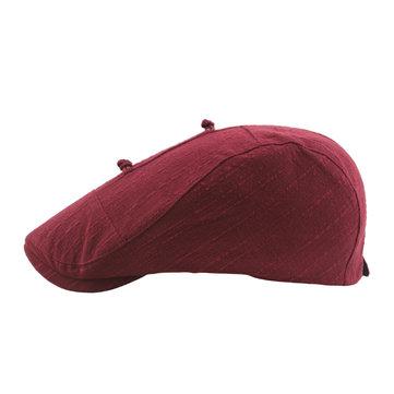 Béret en lin de coton de couleur unie