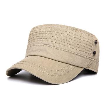 Casquette plate ajustable en coton