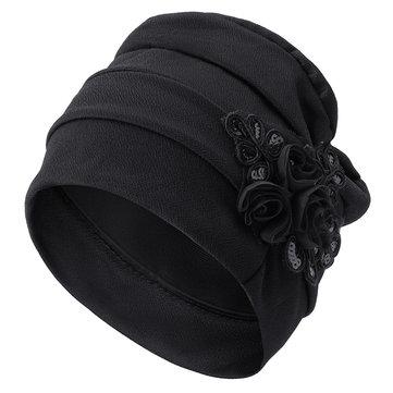 Bonnet de fleurs bandeau musulman