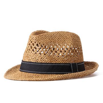 Casquette jazz unisexe avec paille d'été et crème solaire