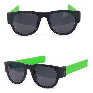 Lunettes-bracelet unisexes uniques drôles polarisées pliables lunettes de soleil