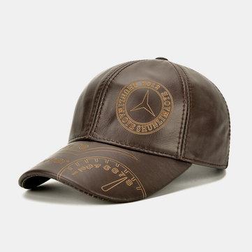 Chapeau de baseball en cuir avec logo Mercedes