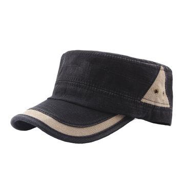 Casquette plate délavée en coton classique
